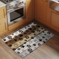 thumbnail image 3 of Area Rug 2 x 3 Ft, Cute Dog Claws Indoor Accent Bathroom Rugs for Kitchen/Laundry Room, Farmhouse Brown Grey Wooden Puppy Pawprints Washable Non-Slip Runner Floor Mat for Entryway, Living Room, 3 of 7