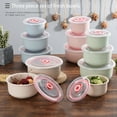 thumbnail image 4 of Apmemiss Clearance 3Pcs Wheat Straw Cereal Bowls with Lids, Reusable Bowls for Kitchen, Microwave & Dishwasher Safe, Food Storage & Bowls with Lids, for Salad, Soup, Oatmeal, Ramen, RV, Camping, 4 of 5