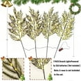 thumbnail image 3 of 24" Christmas Lighted Norfolk Pine Branches, 4PCS per Set, Pre Lit Norfolk Pine Branche for Vase, Lighted Stems and Artificial Lits, Realistic Greenery, Decorative Prelit(1set), 3 of 8