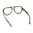 thumbnail image 4 of Mens Retro Thick Plastic Flat Top Racer Mafia Sunglasses Tortoise - Yellow Clear, 4 of 4