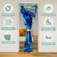 thumbnail image 2 of Manfei Blue Marble Door Curtain For Door Window 34x80, Modern Aesthetic Marbling Door Drape, Watercolor Artwork Door Curtain Decoration, Ultra Soft Bedroom Decor, 2 of 5