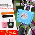 thumbnail image 1 of Kids' Multi-Purpose Front Storage Basket: Heavy-Duty Thickened Frame Accessory for Bicycles, Skateboards & Tricycles – Easy Installation, Safe & Durable Design with Quality Assurance (Orange Upgrade), 1 of 5