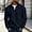 Navy, variant on Men's Pocket Pullover 1/4 Zip Stand Collar Long Sleeve Sweatshirts Navy L