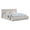 Cream, variant on Pemberley Row Velvet Brown King Bed Rectangular Deep Channel Tufting 89" W x 91" D x 38" H Assembled