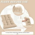 thumbnail image 4 of Kimunuk Outdoor Chair Cushions Set of 2, 42 x 21 x 5 in Non Slip Porch Swing Cushion Seat Back Cushions with Ties for Indoor Patio Rocking Chair, Sand, 4 of 8