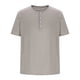 thumbnail image 4 of pstuiky camisetas para hombre, Camisa de vestir informal lisa con textura hawaiana de manga corta con botones para hombre camisas casuales para hombre l, 4 of 6