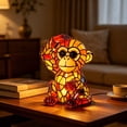 thumbnail image 3 of Homellea Vintage Resin Monkey Night Light, Monkey Table Lamp for Bedroom Decor, 3D Stained Resin Table Lamp, Cute Animal-Themed LED Accent Light, Gift for Pet Lovers, 3 of 9
