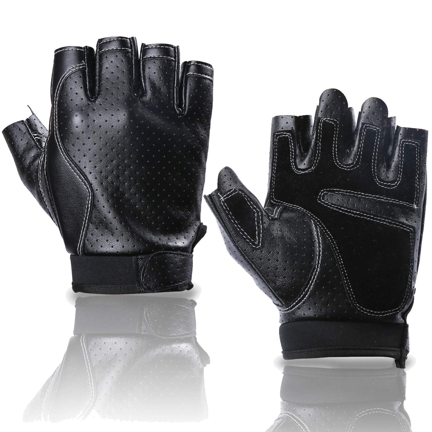leather cycling gloves