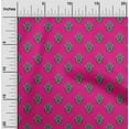 thumbnail image 1 of oneOone Polyester Lycra Fuschia Pink Fabric Leaves & Paisley Block Sewing Craft Projects Fabric Prints By Yard 56 Inch Wide, 1 of 4
