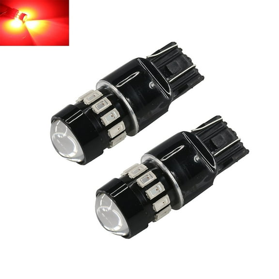 7443 Red High Power LED Turn Signal/Brake/Tail Light Bulbs (7443, Red)
