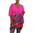 thumbnail image 1 of Pompotops Femmes V-Cou Impression en Vrac Mode Bustier Jupe Courte Robe, 1 of 8