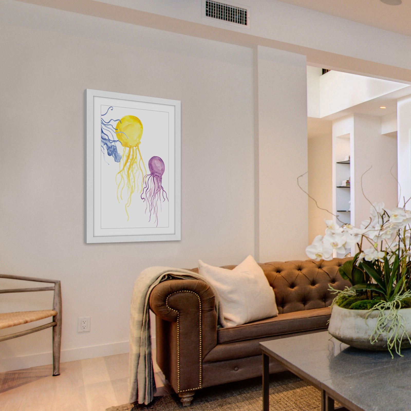 Marmont Hill "Jellyfish 2" by Diana Alcala Framed Painting Print