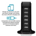 thumbnail image 4 of USB Tower Power Adapter 6-Port Smart IC Tech Charging Station with Quick Charge 2.1 for Phone, Tablets, and More (Black), 4 of 12