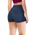 thumbnail image 2 of Women Butt Lift 3 Button High Wide Waist Stretch Denim Short, 2 of 2