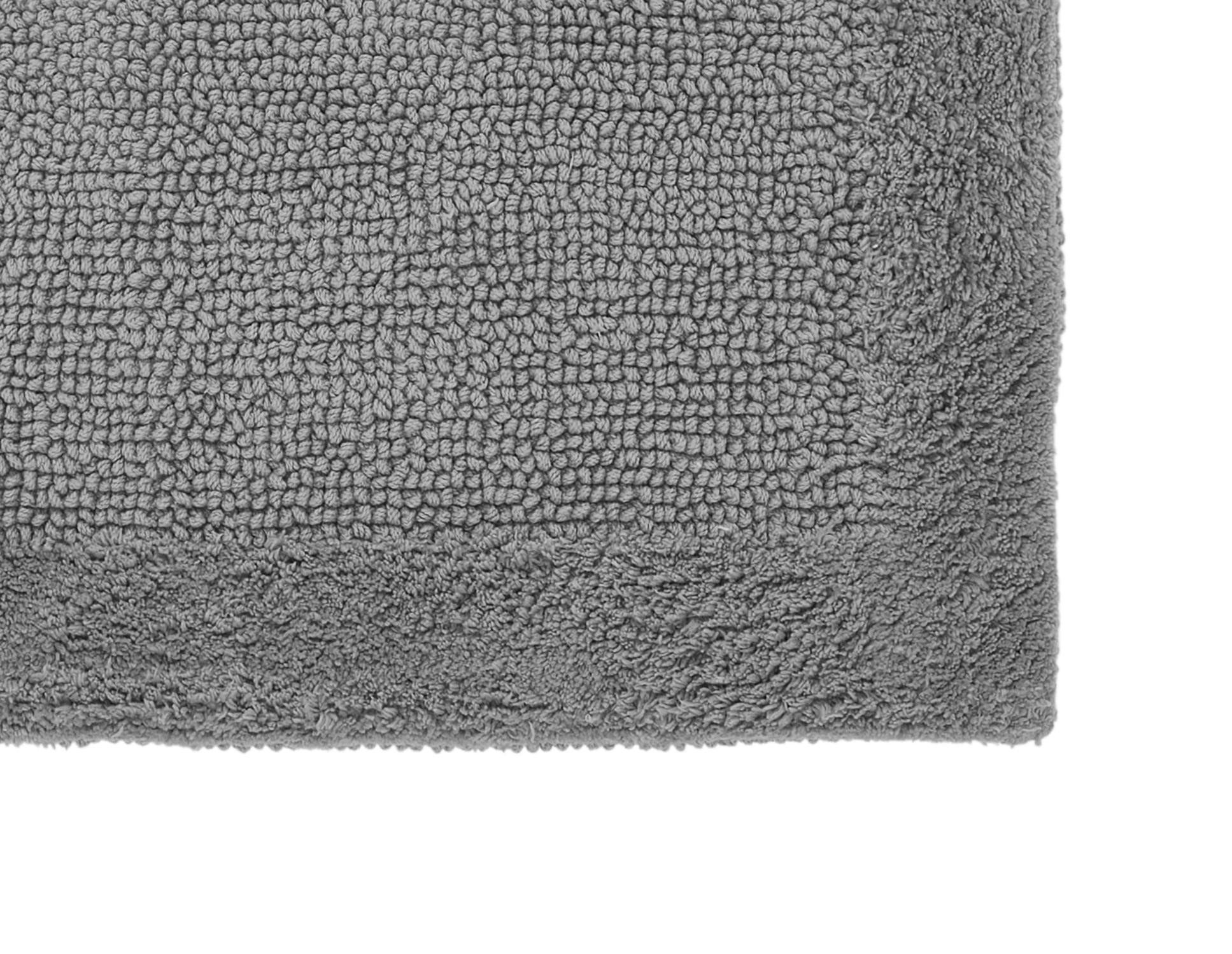 Better Trends 24" x 40" Premium Bathroom Rugs 100% Cotton Soft Reversible Tufted Bath Mat Water Absorbent Bath Rug Ideal for Bathroom Shower and Tub Use (Gray) Edge Collection
