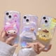 thumbnail image 2 of Funda de teléfono 3D Sanrio Melody Cinnamoroll Pom Purin para Iphone 11 12 13 14 Pro Max Mini X Xs Xr 7 8 Plus SE, funda transparente Fivean unisex, 2 of 2