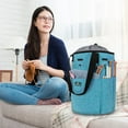 thumbnail image 7 of PAVILIA Knitting Bag Crochet Organizer Bag, Yarn Storage Tote, Knitting Accessories Supplies, Yarn Holder For Knitting With Grommets, Needles Hooks Essentials, Crochet Project Case (Turquoise Blue), 7 of 7