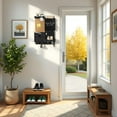 thumbnail image 6 of Key Holder Wall Mount， Mail Organizer Key Holder for Wall with Shelf, Drawer, Chalkboard, Corkboard, Home Decor Wall Mounted for Room Entryway (Black), 6 of 9