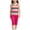 Hot Pink-11, variant on Girls 1-12Y 2-Piece Rainbow Stripe Outfit Sleeveless Tank Top & Ruffle Hem Capri Pants Summer Loung Set