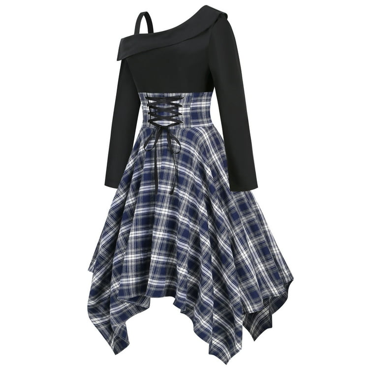 Casual Print Patchwork One Shoulder Cake Skirt Dresses Casual Print Patchwork One Shoulder Cake Skirt Dresses