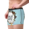 thumbnail image 5 of Salouo World Travel Print Men's Boxer Briefs,Breathable Underwear Elastic Waistband Briefs for Men -Small, 5 of 8