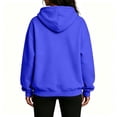 thumbnail image 4 of Hoodies for Women Oversized Trendy Fall Sweatshirt Pullover Fleece Long Sleeve Sweaters Winter Outfits Y2k Clothes Blue S, 4 of 6