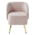 thumbnail image 5 of Abrina Vanity Chair in Dusty Rose Fabric with Gold Legs, 5 of 9