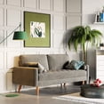 thumbnail image 2 of Vesgantti Mid Century Modern Velvet Loveseat with 2 Bolster Pillows, Grey, 2 of 7