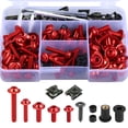 thumbnail image 4 of Unique Bargains 137pcs Motorcycle Fairing Bolt Screws Fasteners Mounting Washers Nuts Screws Clips Black, 4 of 7