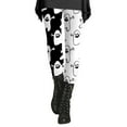 thumbnail image 5 of SNOWSONG Halloween Leggings for Women, Plus Size Leggings Women's Holiday Casual Halloween Printed Leggings Workout Exercise Bottoms, Womens Leggings, Tummy Control Leggings White 3XL, 5 of 6