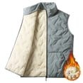 thumbnail image 5 of SEROYE Mens Vest Sherpa Lined Padded Stand Collar Sleeveless Full Zip Embossed Gilet for Fall Winter Layering Outerwear (XL, Green), 5 of 9
