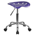 thumbnail image 1 of Siège tracteur violet vibrant et tabouret chromé, 1 of 9