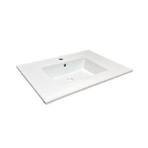 Bellaterra Home 303122-1 31 in. Single Sink Vitreous China Top, Single Faucet Hole, White
