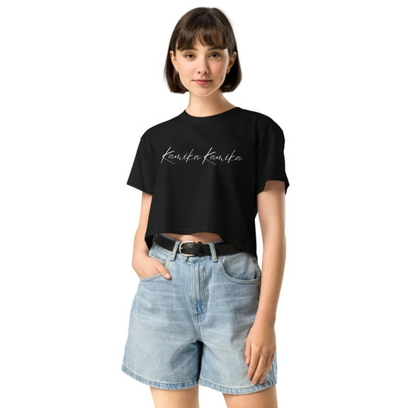 Women’s crop top (Black, XS)