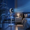 thumbnail image 5 of Pedestal Fan Adjustable Height, 4 Modes, 360° Rotating Air Circulation Standing Fan, Quiet Floor Fan with Retractable Pole for Home Bedroom Office Cooling Ventilation, 5 of 7