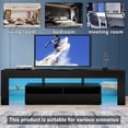thumbnail image 6 of Black LED TV Stand for 70 Inch TVs, High Glossy Entertainment Center Modern Television Stands with Large Storage Drawers, Wood TV Stand Gaming Media TV Console for Living Room Bedroom, 6 of 13