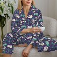 thumbnail image 4 of Goofa Bamboo Panda Printed Women’s 2 Piece Pajama Set Super,Pajamas Women's Long Sleeve Sleepwear Soft Button Down Loungewear Pjs Lounge Set Nightwear-Medium, 4 of 9