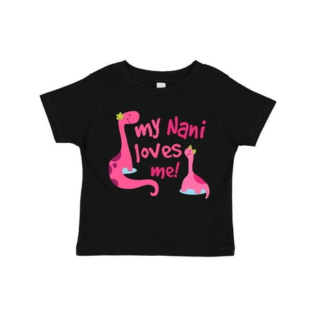 

Inktastic My Nani Loves Me Girl Dinosaur Gift Toddler Toddler Girl T-Shirt