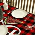 thumbnail image 4 of Sm:)e Believe Buffalo Check Plaid Snowflake Christmas Winter Table Cloth 60 x 120 Inch, 4 of 6