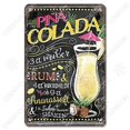 thumbnail image 5 of Letrero de hojalata con texto en inglés "Beber mojito", estilo vintage, piña colada, gin tonic, póster de metal, decoración de pared para bar, pub, comedor, hogar, 5 of 5