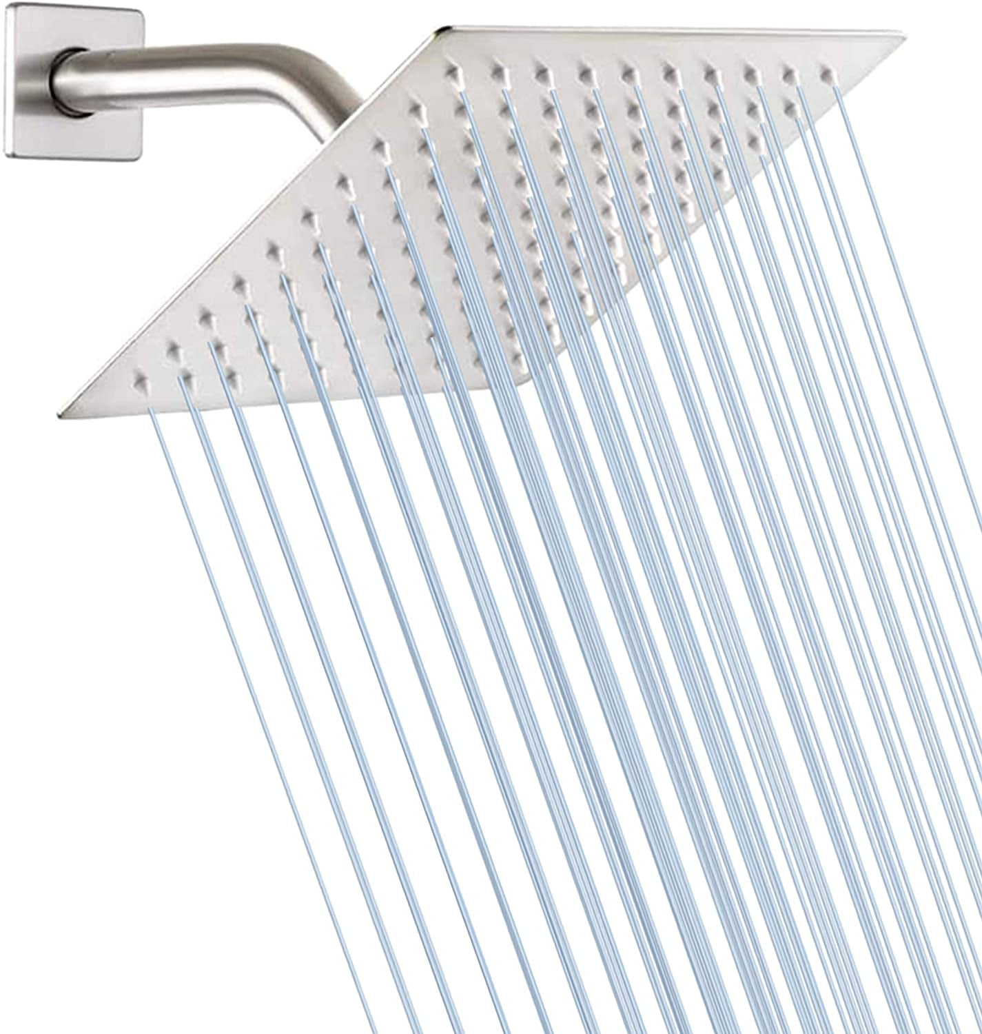 Square10" Square Stainless Steel Shower Head Rain Style Heads Chrome Ultra Thin 
