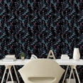 thumbnail image 2 of Ambesonne Floral Peel & Stick Wallpaper for Home, Lily Valley Flowers Print, 13"x100", Blue Grey and Dark Magenta, 2 of 5