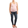 thumbnail image 2 of Oh! Mamma Maternity Women's Distressed Skinny Jeans with Full Panel (Women's & Women's Plus), 2 of 4
