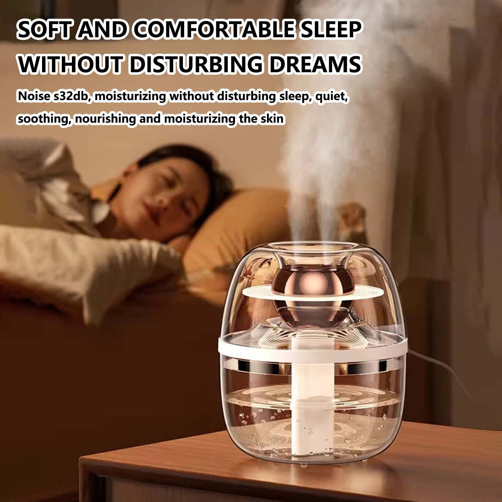 2025 New Humidifier Large Room, Living Room Humidifier, Automatic Mode Humidity Sensor, 3L Cool Mist Desktop Humidifier For Bedroom (Pink)