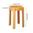 thumbnail image 3 of Plastic Stools, Lightweight Portable Stackable Backless Nesting Chairs for Classroom Home and Office Use, Dining Table Stools Kitchen Stools Round Stack Chairs for Shop Cafe Home, 3 of 6