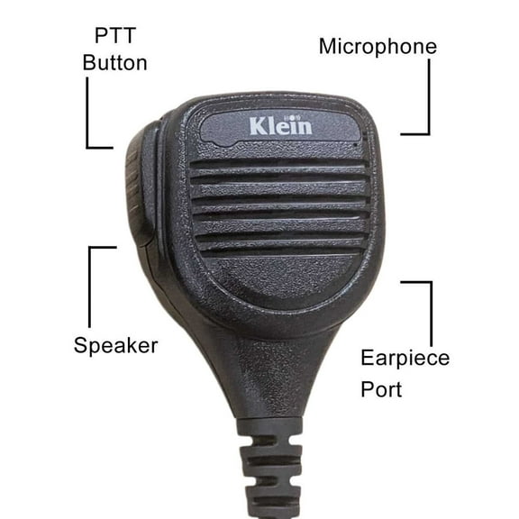 Klein BRAVO Waterproof Shoulder Speaker Mic – Rugged Compact Design