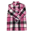 thumbnail image 4 of Mens Plaid Trench Coat Single Casual Long Jackets Button Down Lapel Shirt Jacket Fashion Thick Warm Overcoat, 4 of 5