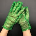 thumbnail image 2 of MEICHEN Women's Sparkling Sequin Dance Gloves Clothing Halloween Glitter Short Gloves, 2 of 4