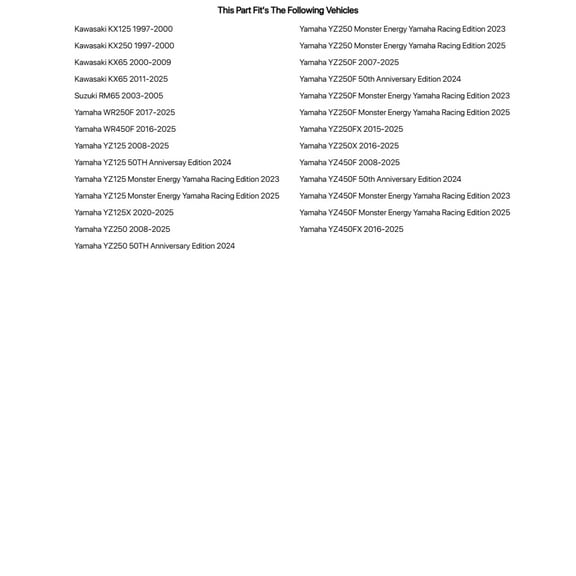 Tusk Front Brake Master Cylinder Rebuild Kit for Yamaha WR450F 2016-2024
