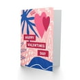thumbnail image 2 of Tropical Love Happy Valentines Day Fun Floral Greetings Card Plus Envelope Blank inside, 2 of 3